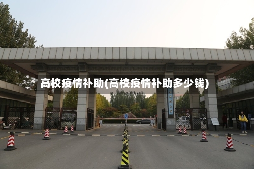 高校疫情补助(高校疫情补助多少钱)