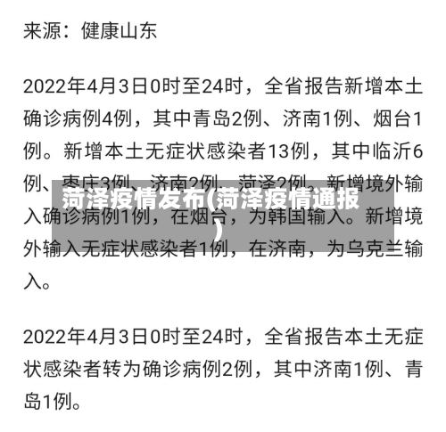 菏泽疫情发布(菏泽疫情通报)-第3张图片