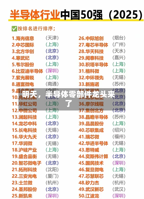 明天，半导体零部件龙头来了