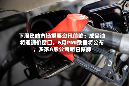 下周影响市场重要资讯前瞻：成品油将迎调价窗口，6月PMI数据将公布，多家A股公司明日停牌-第2张图片