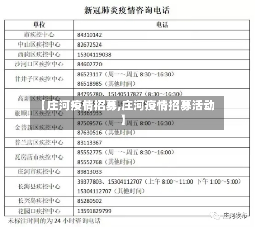 【庄河疫情招募,庄河疫情招募活动】-第2张图片