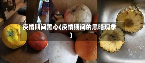 疫情期间黑心(疫情期间的黑暗现象)-第2张图片