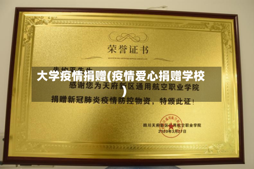 大学疫情捐赠(疫情爱心捐赠学校)