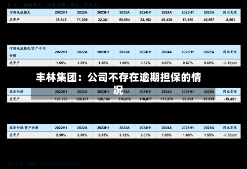 丰林集团：公司不存在逾期担保的情况
