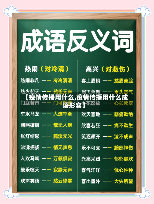 【疫情传播用什么,疫情传播用什么成语形容】