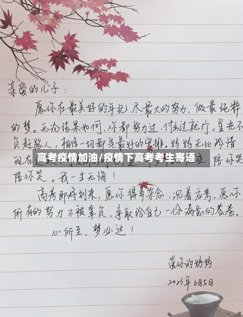 高考疫情加油/疫情下高考考生寄语-第3张图片