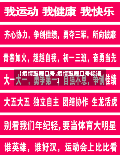 【疫情鼓舞口号,疫情鼓舞口号标语】