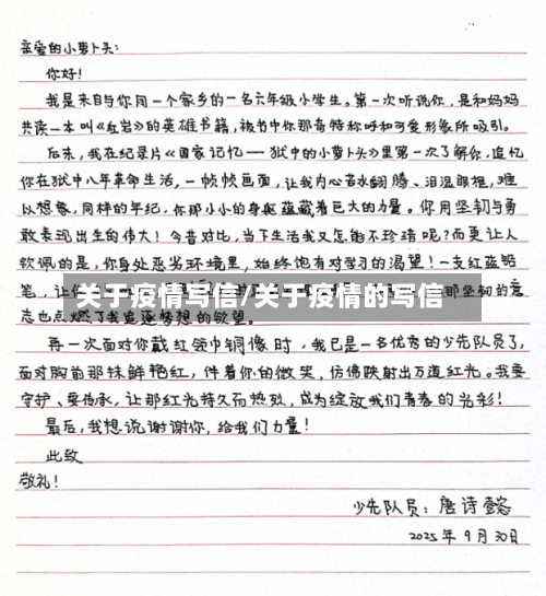 关于疫情写信/关于疫情的写信-第2张图片