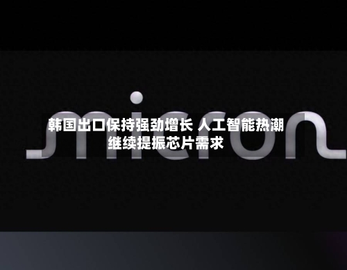 韩国出口保持强劲增长 人工智能热潮继续提振芯片需求-第3张图片