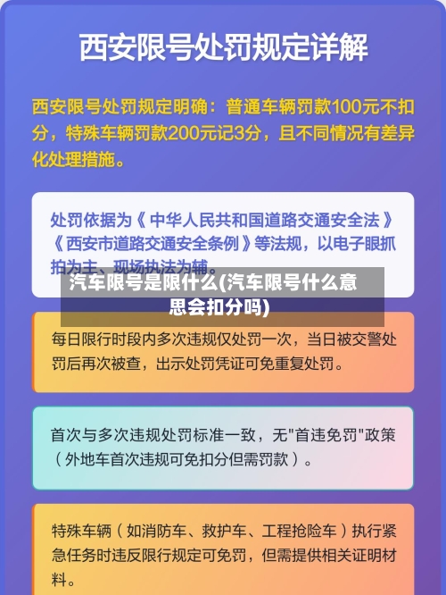 汽车限号是限什么(汽车限号什么意思会扣分吗)-第3张图片