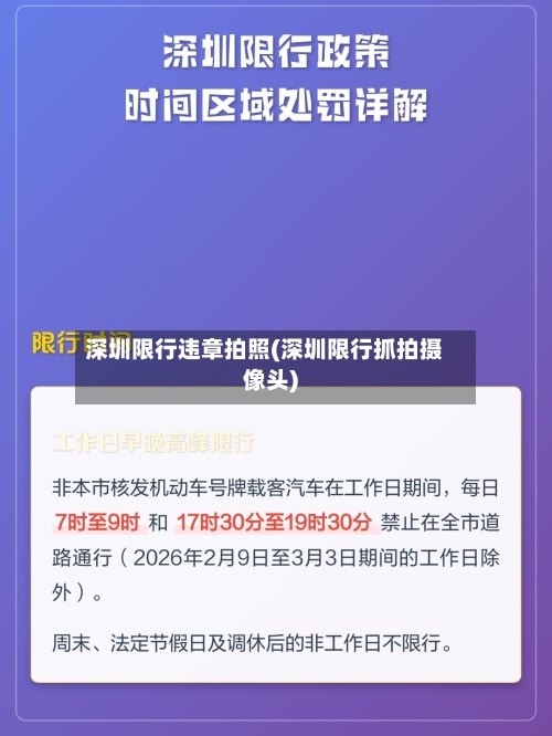 深圳限行违章拍照(深圳限行抓拍摄像头)-第3张图片
