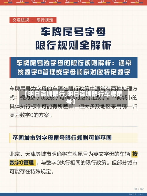 【明日深圳限行,明日深圳限行车牌尾号】