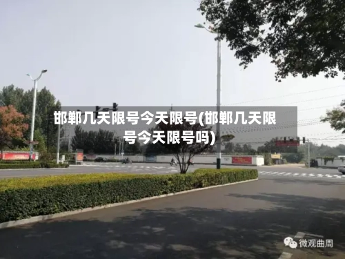 邯郸几天限号今天限号(邯郸几天限号今天限号吗)