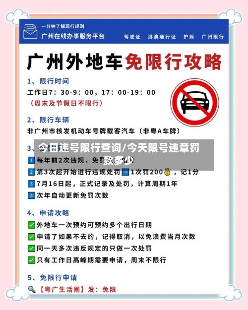 今日违号限行查询/今天限号违章罚款多少-第3张图片