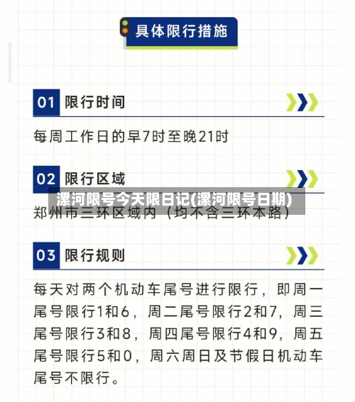 漯河限号今天限日记(漯河限号日期)