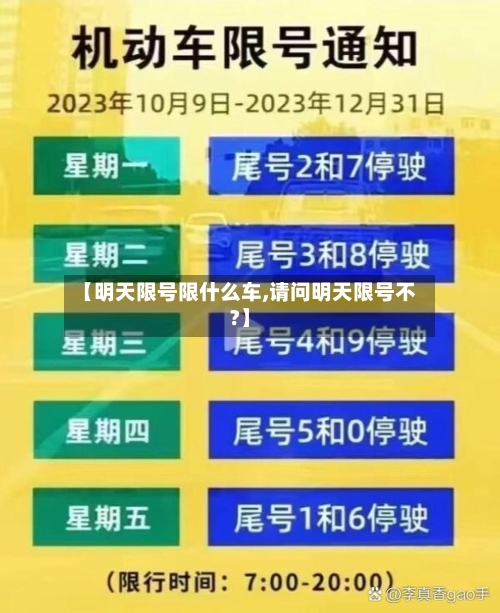 【明天限号限什么车,请问明天限号不?】