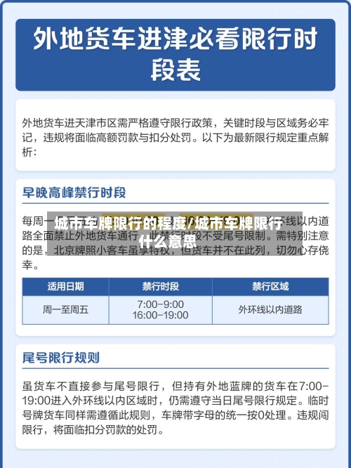 城市车牌限行的程度/城市车牌限行什么意思-第2张图片