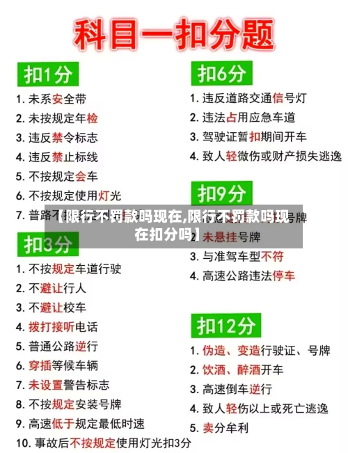 【限行不罚款吗现在,限行不罚款吗现在扣分吗】