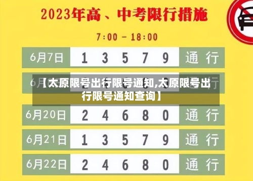 【太原限号出行限号通知,太原限号出行限号通知查询】