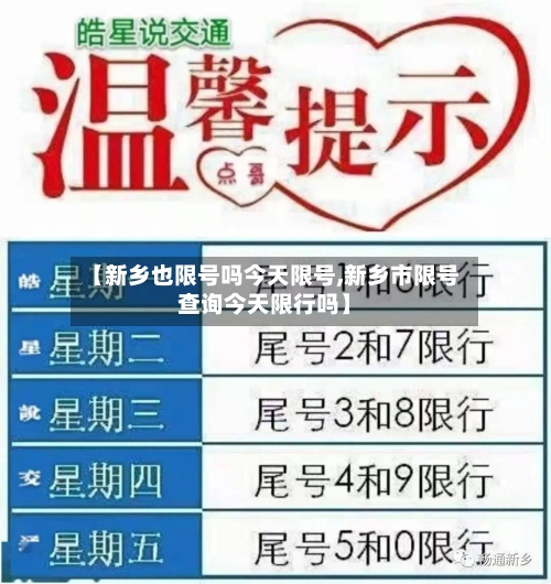 【新乡也限号吗今天限号,新乡市限号查询今天限行吗】