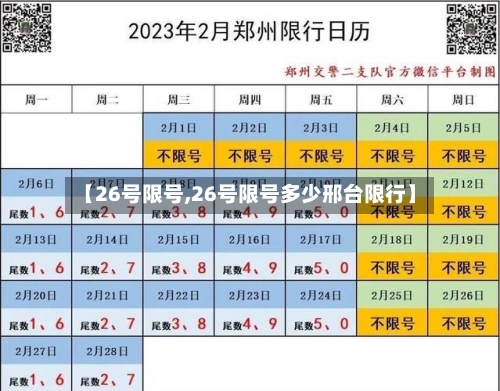 【26号限号,26号限号多少邢台限行】