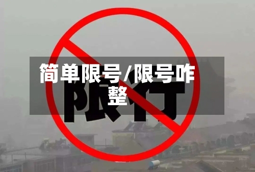 简单限号/限号咋整