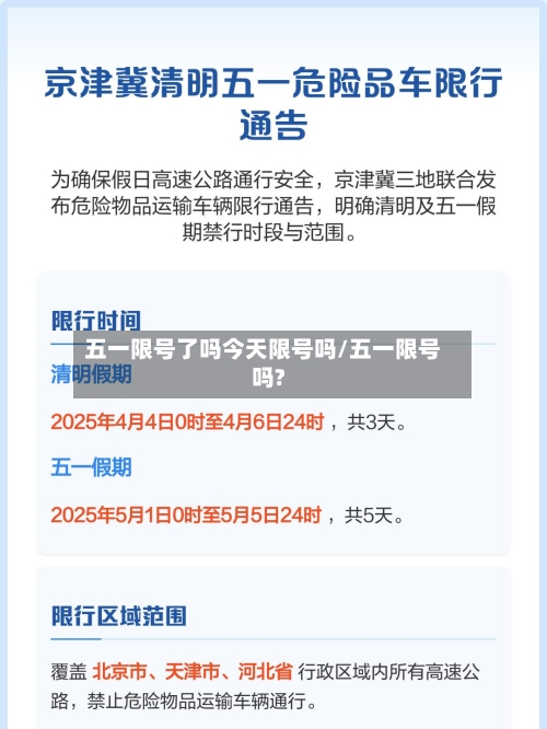 五一限号了吗今天限号吗/五一限号吗?-第3张图片