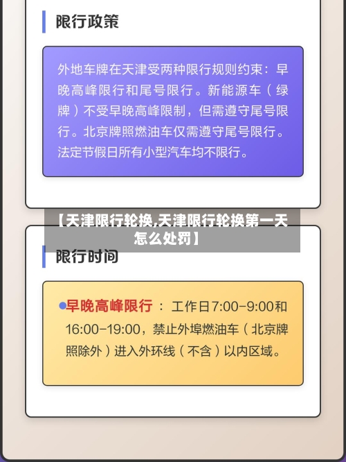 【天津限行轮换,天津限行轮换第一天怎么处罚】