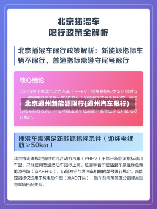 北京通州新能源限行(通州汽车限行)-第2张图片