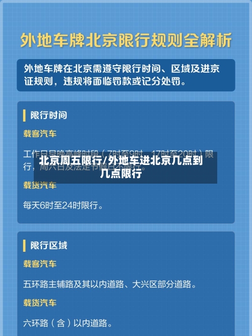 北京周五限行/外地车进北京几点到几点限行