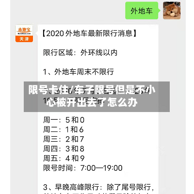 限号卡住/车子限号但是不小心被开出去了怎么办-第3张图片
