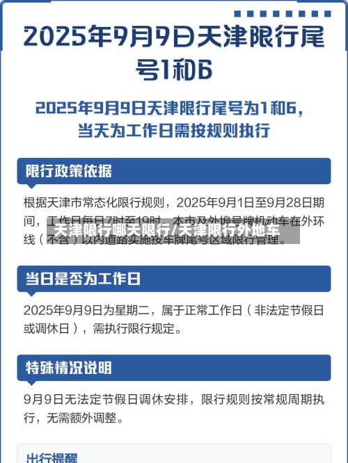 天津限行哪天限行/天津限行外地车