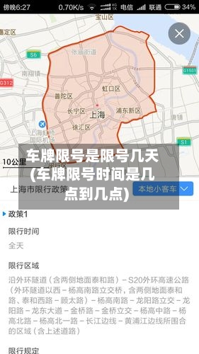 车牌限号是限号几天(车牌限号时间是几点到几点)