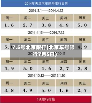 7.5号北京限行(北京车号限行7月5日)-第2张图片