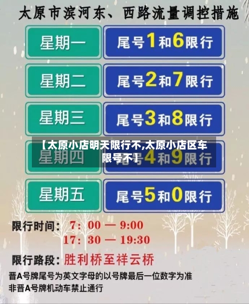 【太原小店明天限行不,太原小店区车限号不】-第2张图片