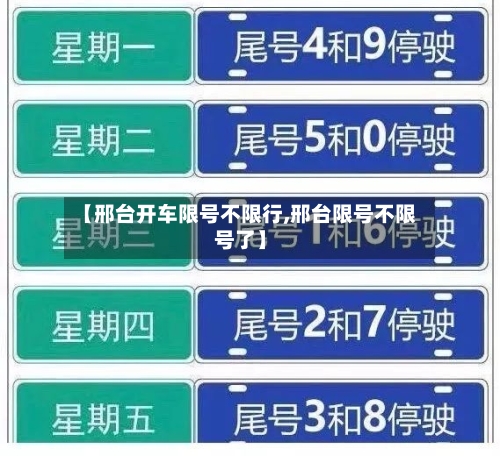 【邢台开车限号不限行,邢台限号不限号了】-第3张图片