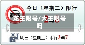龙王限号/大王限号吗-第2张图片