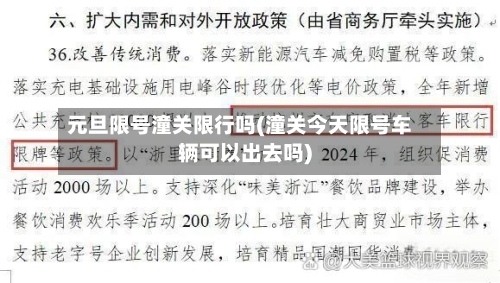 元旦限号潼关限行吗(潼关今天限号车辆可以出去吗)