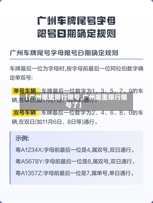 【广州哪里限行限号,广州哪里限行限号了】