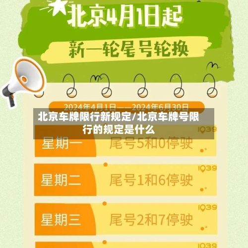 北京车牌限行新规定/北京车牌号限行的规定是什么-第2张图片