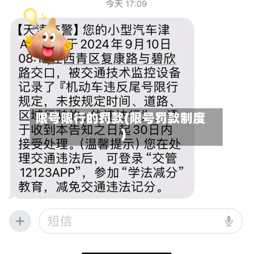 限号限行的罚款(限号罚款制度)