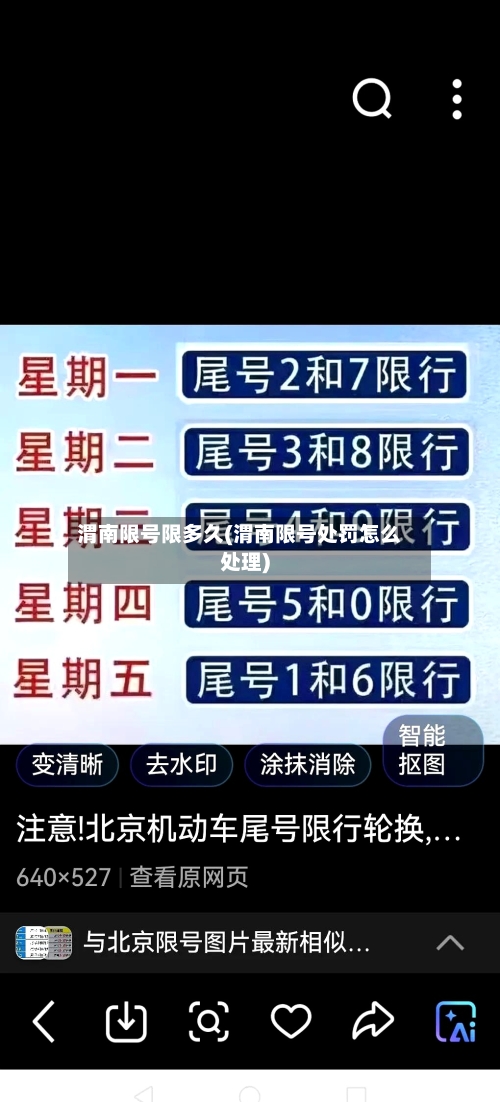 渭南限号限多久(渭南限号处罚怎么处理)-第2张图片