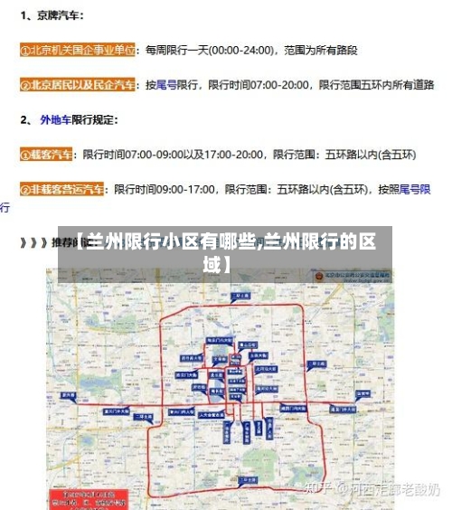 【兰州限行小区有哪些,兰州限行的区域】-第2张图片