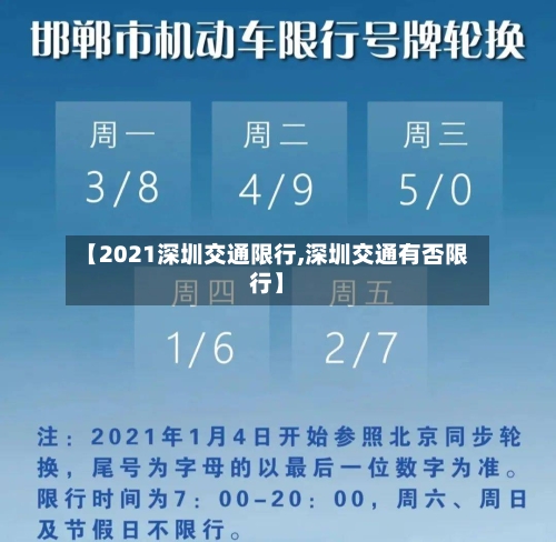 【2021深圳交通限行,深圳交通有否限行】