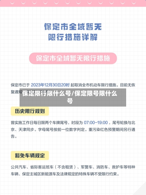 保定限行限什么号/保定限号限什么号-第3张图片