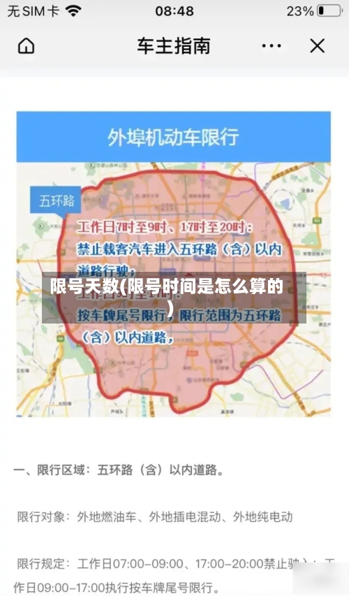 限号天数(限号时间是怎么算的)
