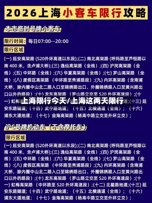 上海限行今天/上海这两天限行-第2张图片