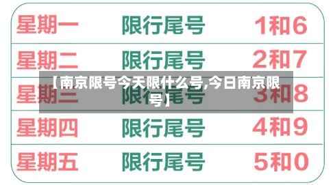 【南京限号今天限什么号,今日南京限号】-第2张图片