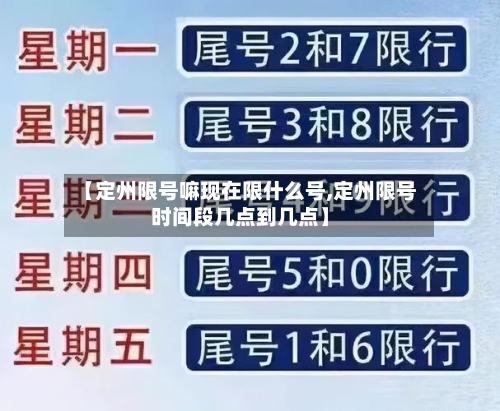 【定州限号嘛现在限什么号,定州限号时间段几点到几点】