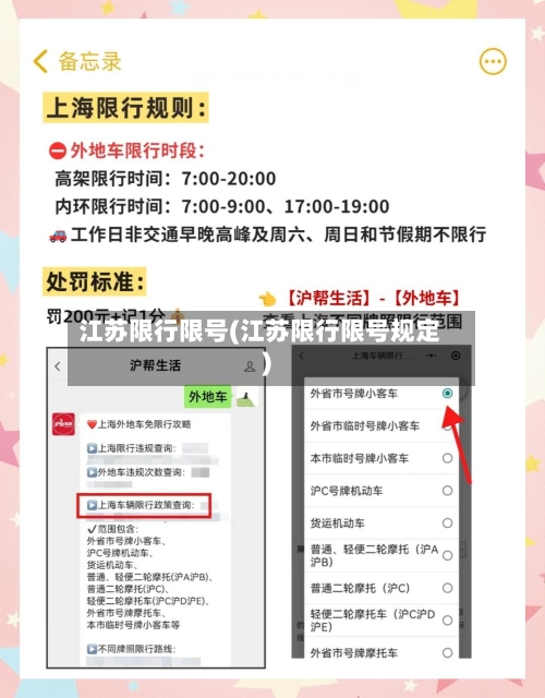 江苏限行限号(江苏限行限号规定)-第2张图片